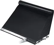 Fuxury Large Poly Mailers 14.5x19'' 100Pc, Waterproof Shipping Bags for Clothing, Strong Adhesive Mailers Poly Bags for Small Business Suppliers, Durable Shipping Envelopes Mailing Bags Black