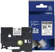 Brother Genuine TZe-SL261 P-Touch Self-Laminating Tape, Width 1.4 inches (36 mm) (Black Letter/White) Cable Marking