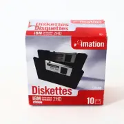 10 Imation Diskettes 2HD IBM Formatted Sealed Box