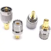 4 x UHF Male PL259 Female SO239 Antenna Radio Connector to SMA Plug RF Adapter