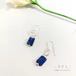 OPS 手工飾品設計| SILVER LAPIS LAZULI EARRINGS-青金石/純銀/手作/耳環/訂製