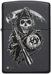 Zippo 28504 Sons of Anarchy Samcro Grim Reaper Black Matte