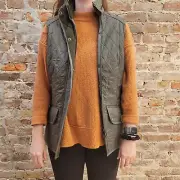 NWT Women Barbour Cavalry Polarquilt Vest Olive #LGI0016OL51 (Sz 10 US / 14 UK)