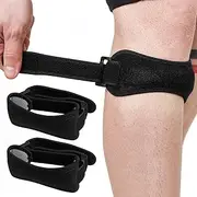 2Pack Patella Knee Brace for Knee Pain,Patella Tendon Knee Strap,Adjustable Knee Support Brace Relief Support Brace Hiking,Soccer,Basketball,Running,Jumpers Knee,Tennis