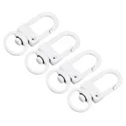 Swivel Clasps Snap Hook, 33x13mm Lobster Claw Clasp for DIY White, 4Pcs