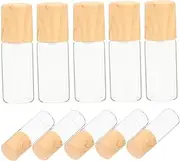 DECORNIJIA 10Pcs Refillable Roller Bottles for Essential Oils and Perfumes Empty Glass Bottles with Sturdy Roll Balls Leak Design for Travel and Home Use Transparent