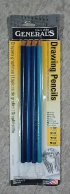 GENERAL’S #697-BP 4 pc GRAPHITE Drawing Pencils MADE IN USA