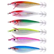 6Pcs 10g Fishing Squid Jig Lures Jig Squid Fishing Baits Octopuses Hook Lures