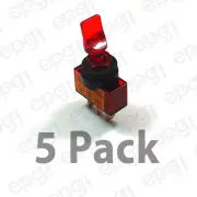 SPST (ON/OFF) ILLUMINATED TOGGLE SWITCH "RED" 20AMPS - 12VDC #66-2038-5PK