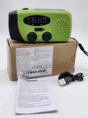 Solar Radio Hand Crank With LED Flashlight Multifunctional Emergency for Camping