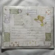 Boyds Bears & Friends 2 Unframed Print Birth Statistics/Goodnight Bears Poem New