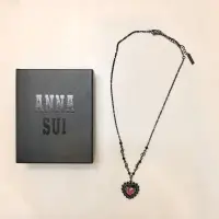 在飛比找蝦皮購物優惠-全新［Anna Sui］心型黑色項鍊