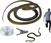 Realistic Fake Snake Toys - Snake Prank with String and Clip | Fake Snaake Pranks | Snaake on a String Prank Props | Clip on Snnake Prannk for Outdoor Gags, Party Tricks and Funny Surprise Moments