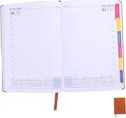 GETAJGHSD Monthly Planner Soft Cover PU Notepad with Daily Weekly and Monthly Pages Ink Resistant for Organizing Appointments Tasks and Goals