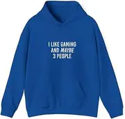 [X.Style] Computer Video Game Geek i Like Gaming and Maybe People ds000 Hoodie Royal L