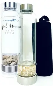 1 Ct Crystal Activated 15.2 Oz Citrine Creativity & Manifestation Water Bottle