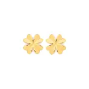 9ct Gold Four Leaf Clover Stud Earrings