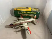 Marx (Line Mar) Vintage Tin Litho Battery Operated Airplane Flagship Carolyn