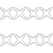 4x 2pc Avanti 9.5cm Metal Gas Stove Ring Reducer Trivet Support Cooktop Set SLV