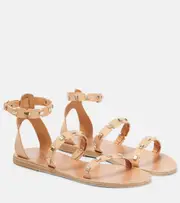 [Ancient Greek Sandals] Ancient Greek Sandals Coco embellished leather sandals AU 5 beige
