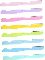 TOVINANNA Plastic Eyebrow Razor Set 8 Pieces Skin-friendly Easy to Use Portable for Travel