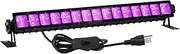 Upgraded 36W LED Black Light Bar, Premium Flood Light with Plug+Switch+5ft Cord, Light Up 21x21ft Area, for Halloween Glow Fluorescent Party Bedroom Game Room Body Paint Stage Lighting