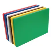 Set of 6 Colour Coded HACCP 205 x 300 x 13mm Polyethylene Cutting Chopping Reversible Boards