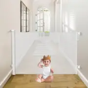 Retractable Baby Gates, Extra Wide Baby Gate Dog Gates for Stairs Indoor Outdoor