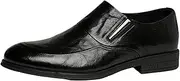 [QEEFXLQI] Leather Shoes for Men Business Casual Leather Shoes Men's British Style Men's Shoes New Genuine Leather Suit Shoes Men's Shoes(40)