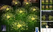 Solar Garden Lights 8 Pack, Solar Powered Outdoor Decorative Lamps, Warm White