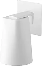 Yamazaki 5487 Tower Cup, White, Minimalist Design, Cup Magnetic Adhesive Hook: ABS Resin/Silicone/Polycarbonate/PET/Polyurethane, 7 x 7 x 9.5 cm (L x W x H)