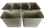 NEW Lot of 6 MarBal MB-27-N 27Qt Fire Resistant Waste Paper Container Basket