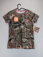 Mossy Oak T-Shirt Womens Medium Break Up Infinity Camo Short Sleeve Gorpcore