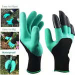 4 HAND CLAW ABS PLASTIC GARDEN RUBBER GLOVE GARDENING DIGGIN