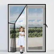 Magnetic Screen Door 60'' X 80'', Upgraded Polyester Scratch-Proof, Mesh Net Cur