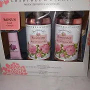 Crabtree Evelyn Rosewater NIOB, Bath & Shower Gel, Hand Therapy