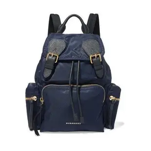 Burberry The Rucksack 中型 軍旅 後背包 墨藍 深藍