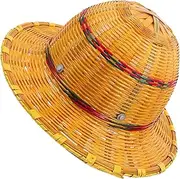[CATIEBYE] Breathable Bamboo Outdoor Hat with Wide Brim for UV Protection for Construction Hiking and Lifeguard Activities Comfortable and Stylish Sunshade Cap