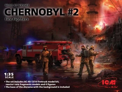Chernobyl#2. Fire Fighters (Plastic model kits) 1/35 ICM 35902