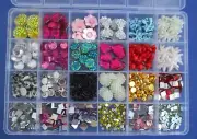 #16 Gems Embellishments Rhinestone Flat Back Many Sizes Colors Scrapbook Crafts
