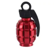 7 Pcs Universal Grenade Shaped Car Tire Valve Caps(Red)