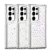Phone Case For Samsung Galaxy S25 Ultra S24 Ultra Plus S23 Ultra A55 A35 A25 A15 5G Back Cover Transparent Shockproof Heart Butterfly TPU Acrylic PC