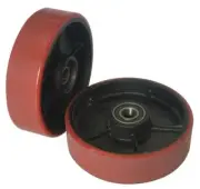 2pcs PU Pallet jack wheels Rear Wheels Pallet Jack Wheel 180x50mm Polyurethane