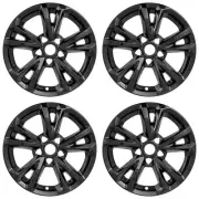 4 Black 17" Wheel Skins Hub Caps Full Covers fit Aluminum Rim for 2016 2017 Equi
