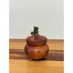 台灣龍柏香爐造型聚寶盆-木藝品