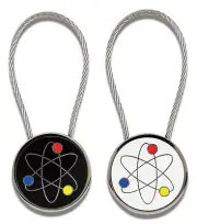 ACME Studio “Atomic” Two Sided Enamel Key Ring by ADRIAN OLABUENAGA - NEW