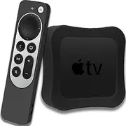 NINKI TV Case for Apple TV 4K 3rd Generation 2022 and Siri Remote Protective Case (2-Pack),Scratch-Free Silicone Shock Absorption Case Cover for Apple TV Siri Remote Case Latest Model -Black