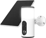 [ANRAN] Solar Security Cameras Wireless Outdoor with Light,2K Battery Powered Floodlight Camera with Color Night Vision & AI Motion Detection,2-Way Talk Spotlight Siren Alarm,Compatible with Alexa