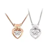 Rilakkuma dancing stone necklace pink gold