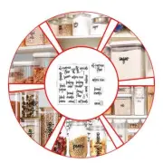 8PC Kitchen Pantry Vinyl Decal labels Stickers Jar Containers Food 2021 Z4U8